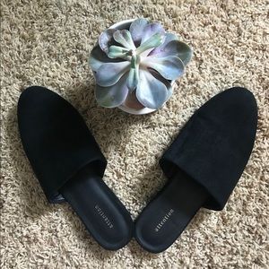 attention brand black mules - size 8
